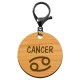 Porte-clé personnalisé signe astrologique Cancer mousqueton noir