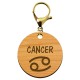 Porte-clé personnalisé signe astrologique Cancer mousqueton doré