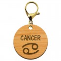 Porte-clé personnalisé signe astrologique Cancer mousqueton doré