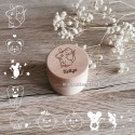 Boîte dent de lait gravée avec petite souris 