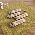 Ensemble de quatre badges magnétique personnalisé en bois professionnels de santé