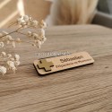 Badge en bois avec croix de pharmacie or personnalisé - macreationperso