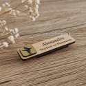 Badge Alexandre en bois docteur en pharmacie