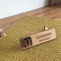 Badge prénom Infirmière Infirmier en bois et or  personnalisé - macreationperso