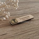 Insigne métier Infirmière gravé en bois et or - macreationperso