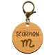 Porte-clé personnalisé signe astrologique Scorpion mousqueton bronze