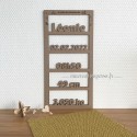 Cadre de naissance en bois à personnaliser - macreationperso