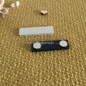Coté magnétique du Badge rond en bois gravé docteur en pharmacie 