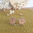 Boutons de manchette initiales personnalisé
