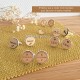 Dix boutons de manchette gravés bois et argent pour le marié - Thème floral