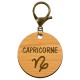 Porte-clé personnalisé signe astrologique Capricorne mousqueton bronze