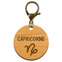 Capricorne signe astrologique porte clé personnalisé mousqueton bronze