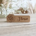 Badge fleur avec prénom