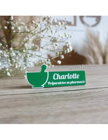 Badge Préparatrice en pharmacie