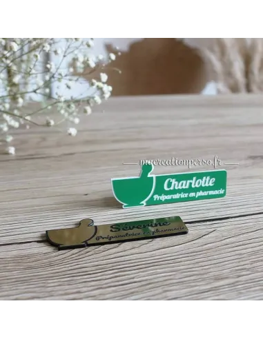 Badge caducée Préparatrice en pharmacie
