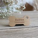 badge prénom personnalisé pour vétérinaire forme os