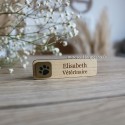 Badge vétérinaire insigne en bois
