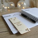 Marque page fleurs personnalisé en bois 