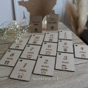 Cartes étapes en bois personnalisées  sur le thème des animaux