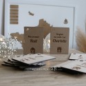 Cartes étapes en bois personnalisées pour photos