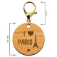 Dimensions porte-clé personnalisé "I love PARIS" 