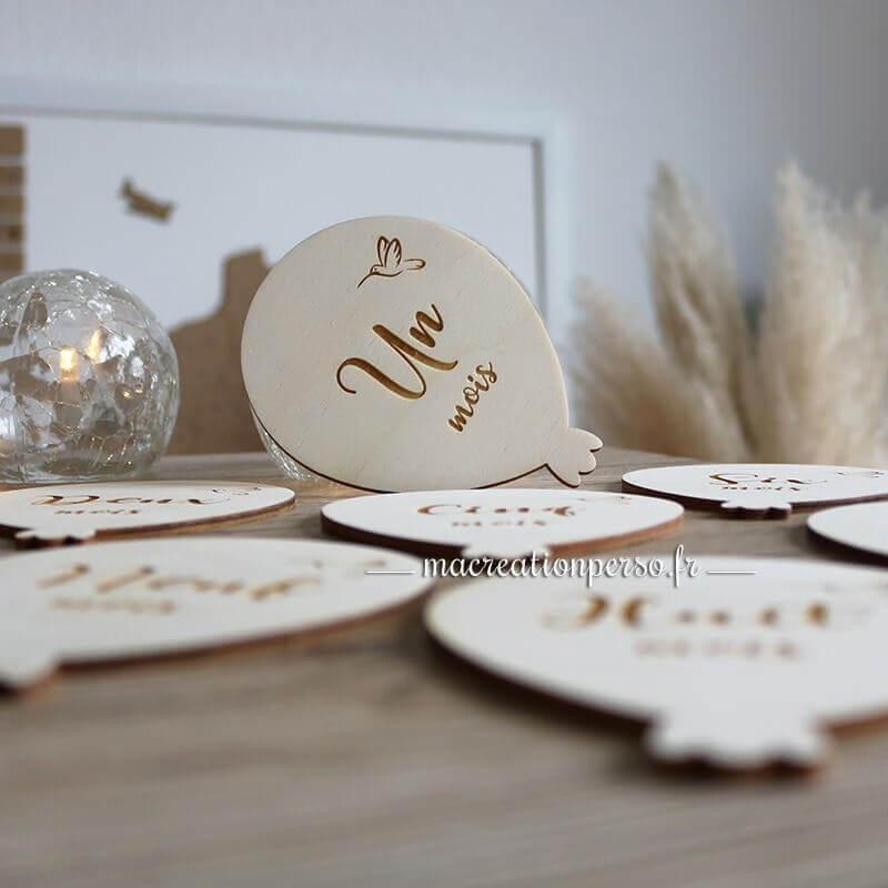  Carte étape bébé gravé