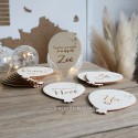 Cartes étapes en forme de ballon et colibri 