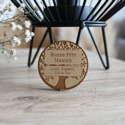 Magnet personnalisé arbre de vie Bonne Fête Maman