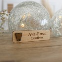 Badge en bois avec dent dorée personnalisé pour Dentiste