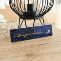 Marque-page à offrir personnalisé couleur bleu doré