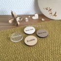 Quatre matières au choix du marque-page mariage personnalisé