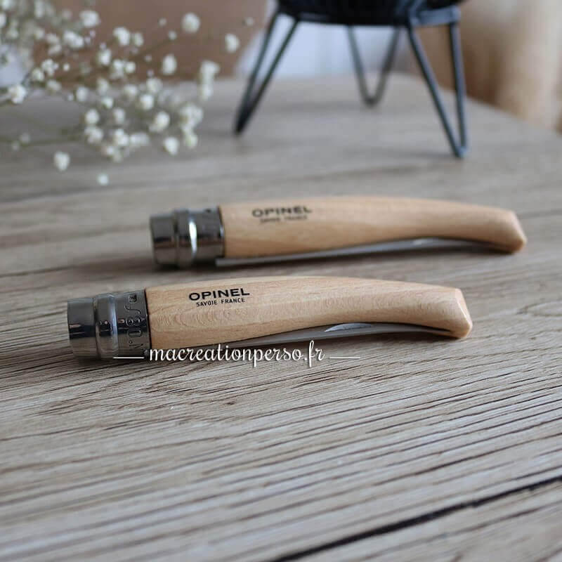 Couteau effilé opinel en hêtre numéro 8 et 10