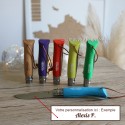 Couteau Opinel gravé personnalisé prénom en inox couleur avec corde 