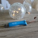 Couteau fermé Opinel cadeau personnalisé baroudeur n°7 lame inox manche bleu cyan 	
