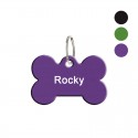 Trois couleurs de médaille chien en métal os personnalisable