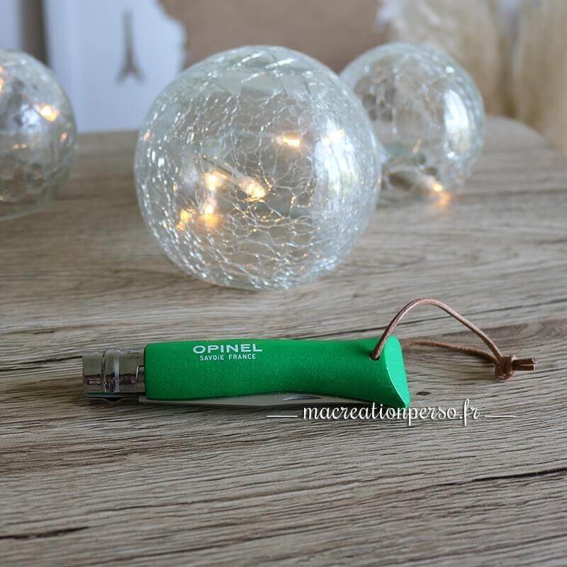 Couteau de poche inox fermé Opinel baroudeur n°7 vert sapin