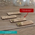 Badge assistante dentaire personnalisé en bois