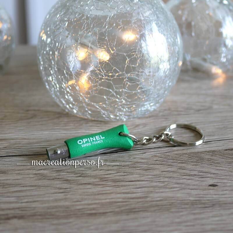 Mini opinel personnalisé couteau porte clé n° 2 vert