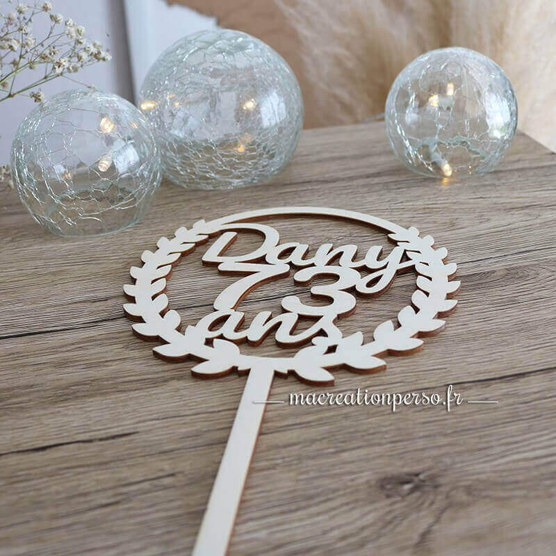 Cake topper d'anniversaire Dany 73 ans