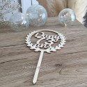 Cake topper Dany 73 ans personnalisé avec pique en bois