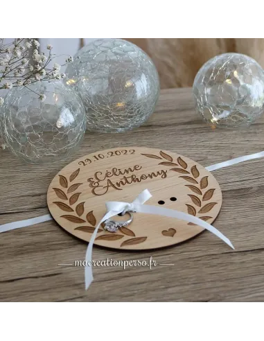 Support pour porte alliance en bois Céline & Anthony