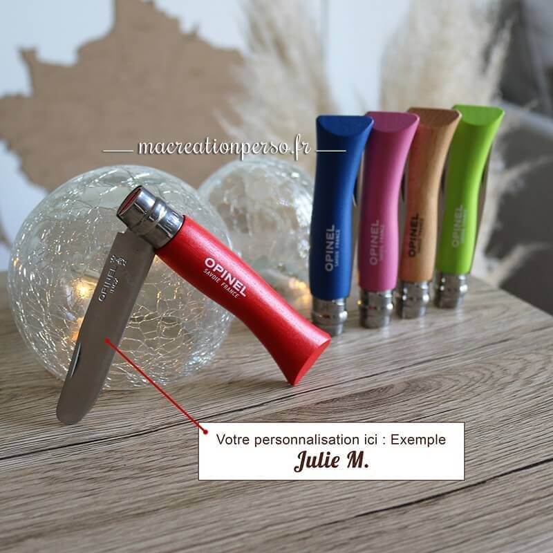 Mon premier Opinel à bout arrondi avec personnalisation