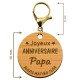 Porte-clé "Joyeux anniversaire Papa" prénoms à personnaliser - macreationperso
