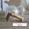 Couteau spécial châtaigne Opinel N° 7 personnalisé ail dénoyautage 