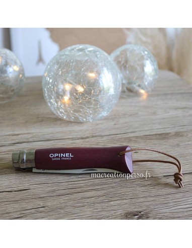 Couteau personnalisable OPINEL baroudeur n°8 grenat