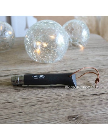 Couteau de poche personnalisé OPINEL baroudeur n°8 noir