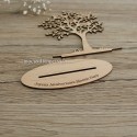 Déco arbre de vie à plat non monté en bois avec socle gravé