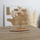 Jolie arbre de vie cadeau en bois avec 4 Prénoms gravés personnalisé