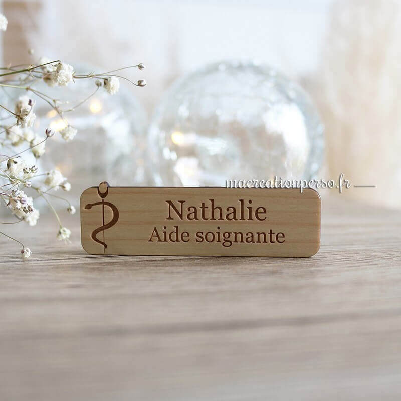 Badge personnalisé aimanté Aide Soignante