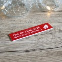 Plaque “Pas de publicité, merci pour la planète" avec logo feuille
